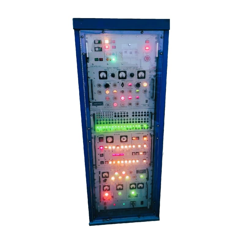 Practical Navy Style Sever Rack With Buttons Switches & Dials In Blue Racking