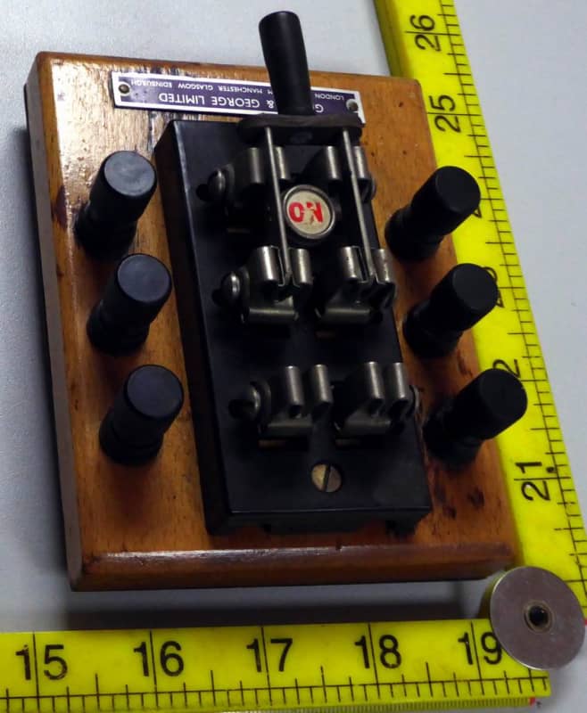 Period electrical knife switch - Frankenstein lab etc