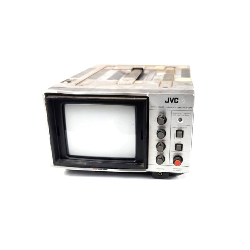 Non Practical Beaten 1980's Portable JVC Television