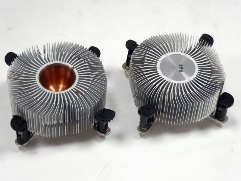 CPU coolers / heatsinks with curved radial fins