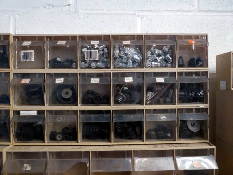 Huge sweep of laboratory/workshop/factory electronic component storage drawers