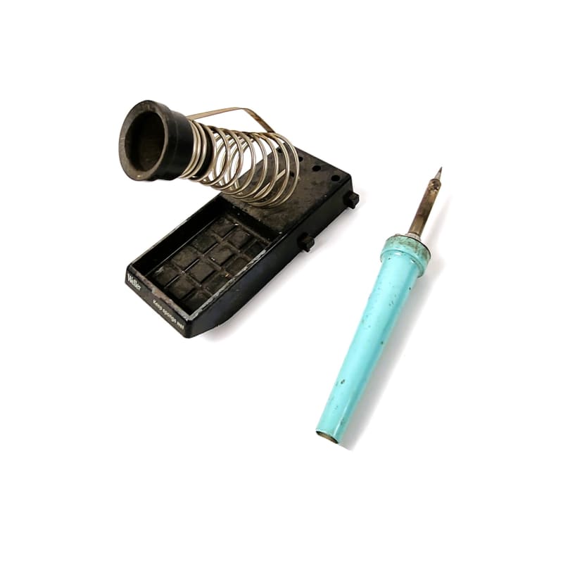 Blue Soldering Iron & Stand