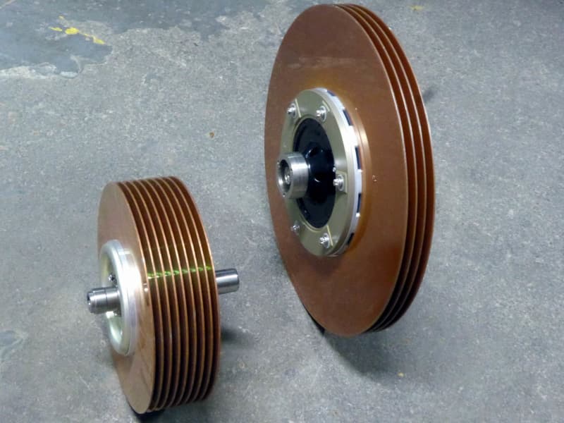 Large, vintage hard disk drive platter assemblies