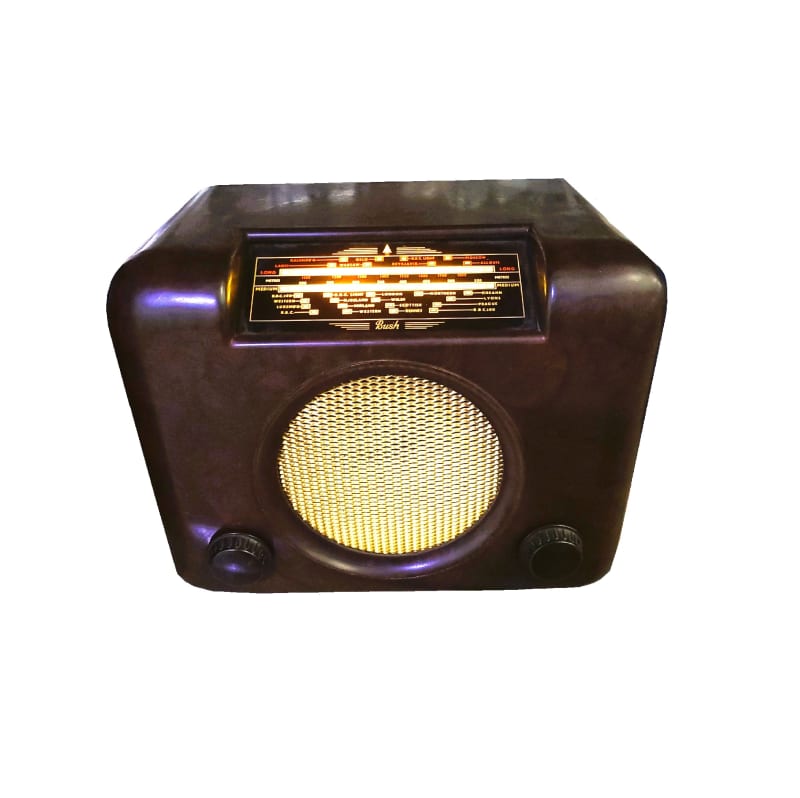 Vintage brown bakelite 1950s Bush DAC90A radio