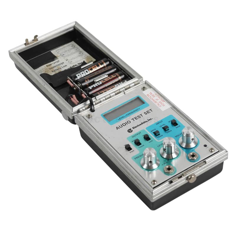 Miniature Audio Test Set in folding black clam case