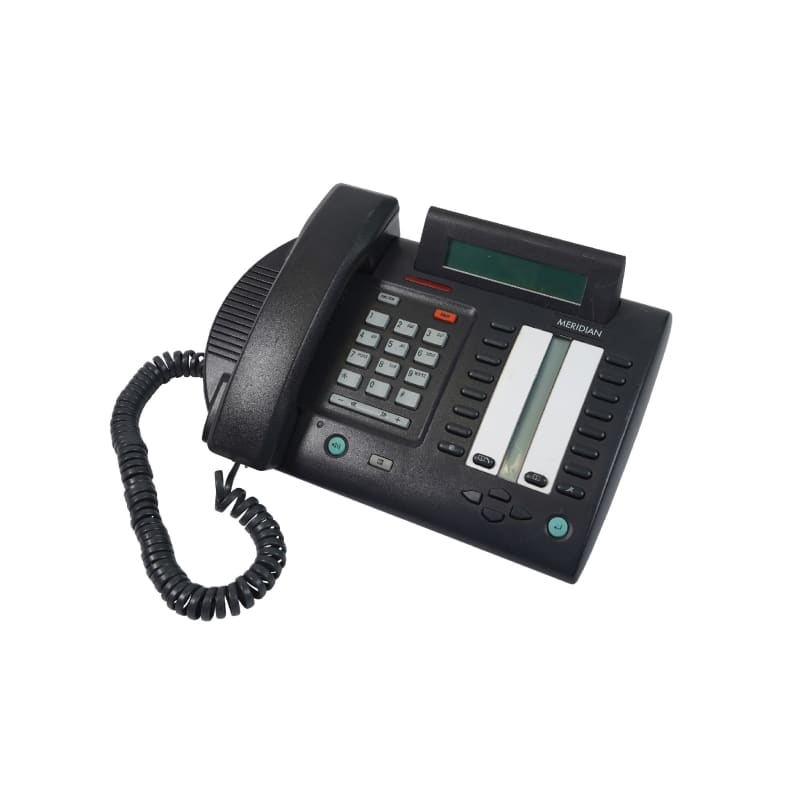 Black office phone (Meridian)