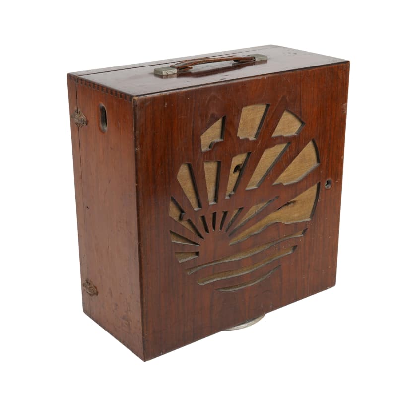 Vintage Radio with art deco sunburst speaker grill