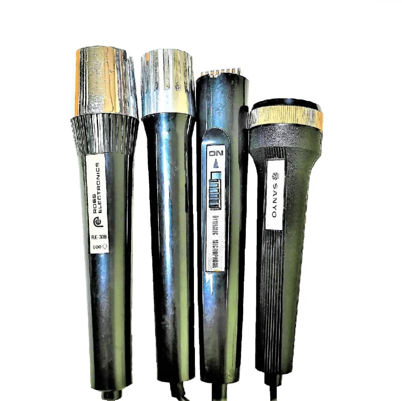 Selection of 1960s-1970s consumer grade hand-held microphones