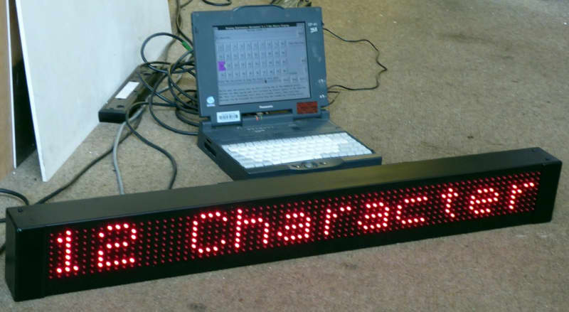 1.1metre 12 character red LED dot matrix sign