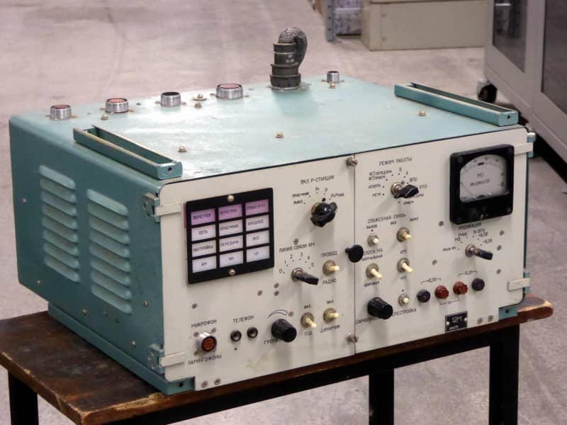 Genuine Russian military radio control panel with switches & twin opening doors