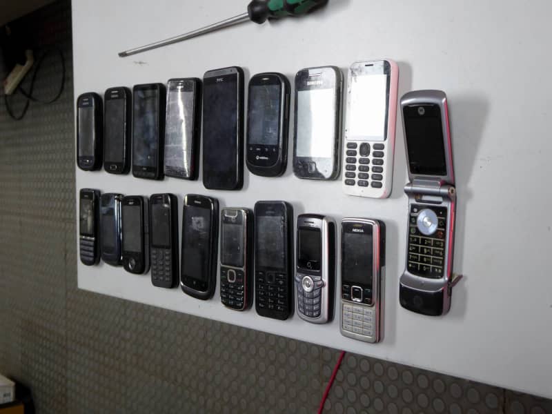 Selection of early camera phones