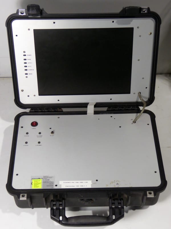 Ruggedised Peli case with in-built flat screen monitor