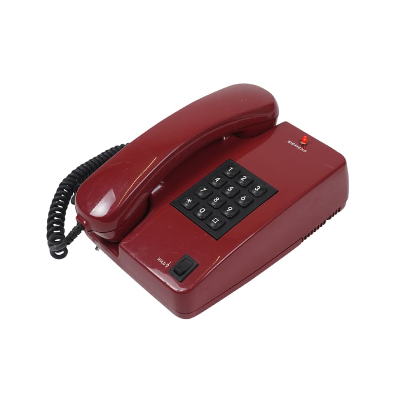 Red Siemens Push Button Telephone With Red LED