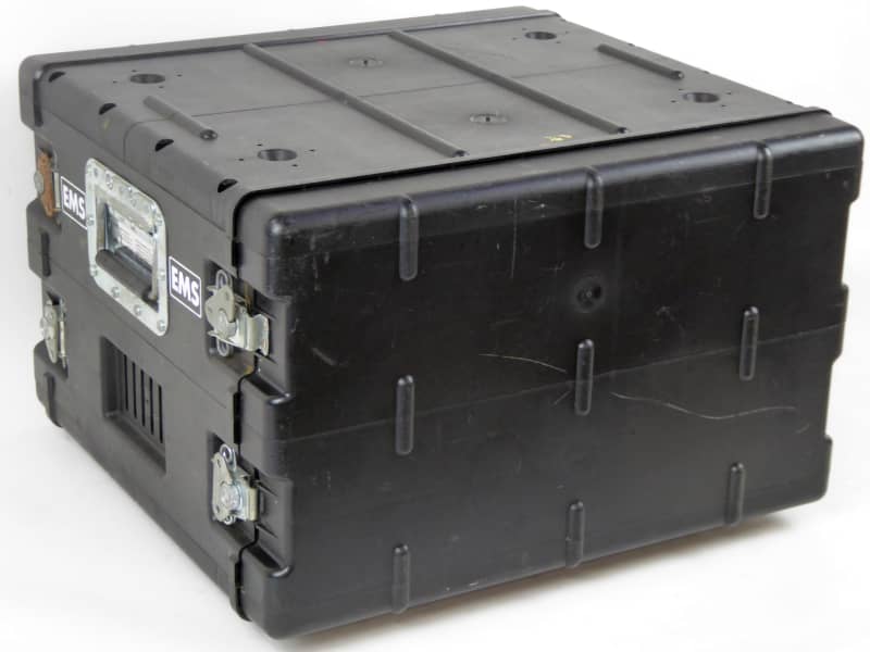 Ruggedised black rack flight case that accepts any control panels