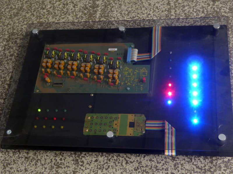 Hi-tech looking practical circuit boards with twinkly LEDs