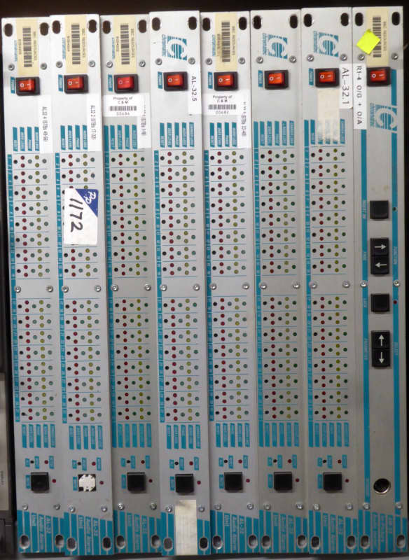 Part practical silver & blue rack mounting control panels