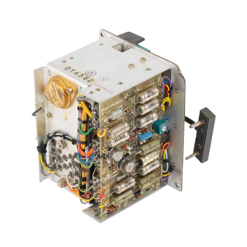 Complex aerospace/military block power supply with exposed gold plated electronic components