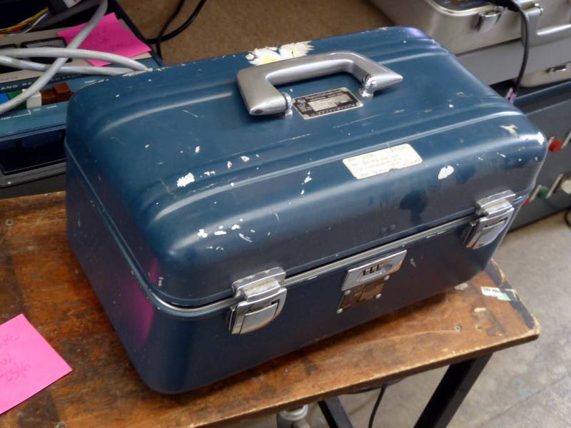 Practical control panel in blue pressed aluminium case with roundy corners