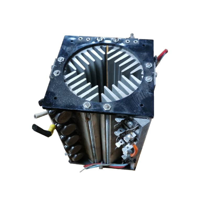 Large radial finned heatsink/cooler assembly.