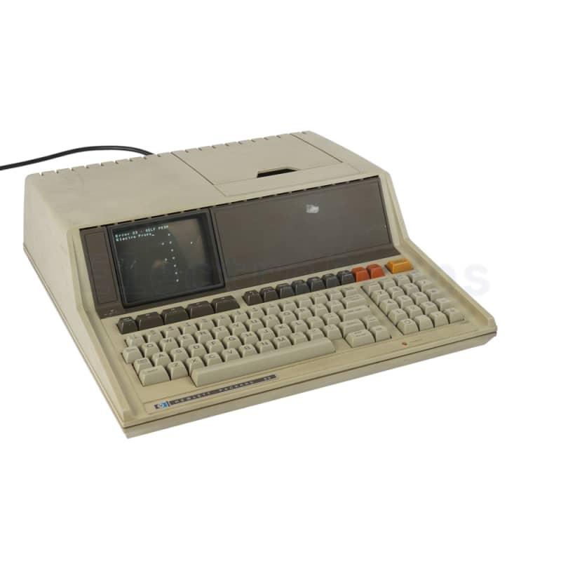 Part practical 1980s laboratory computer with small screen