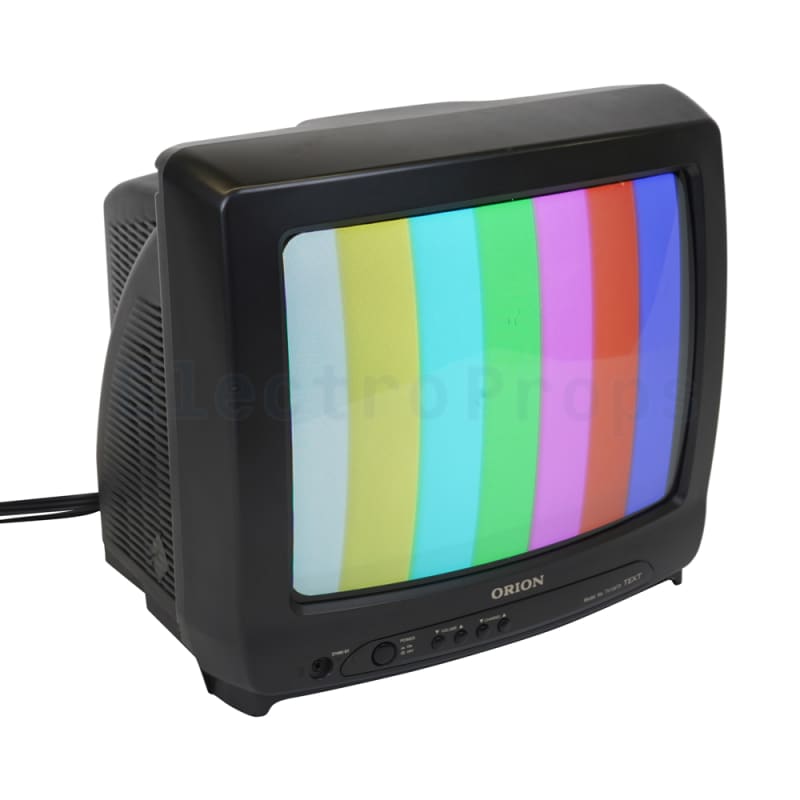 Practical ORION colour CRT TV in black plastic case