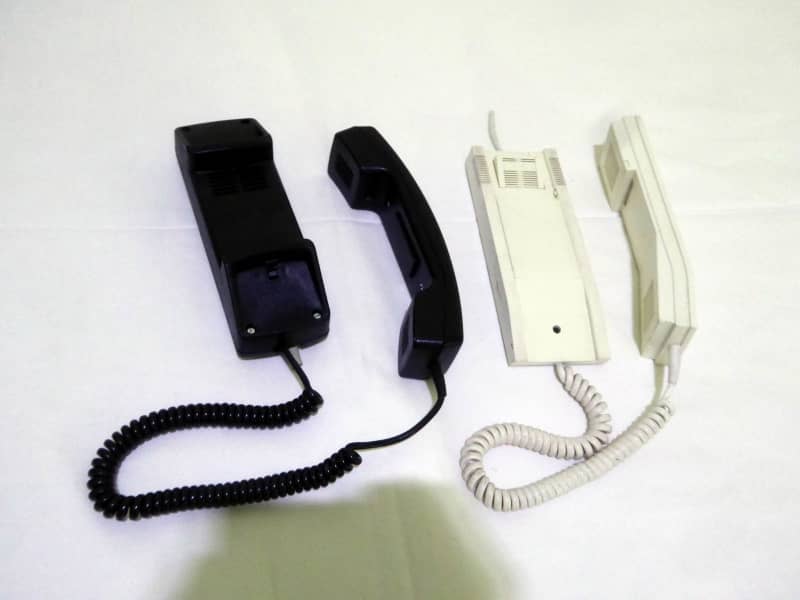 Black & white wall mounting door entry phones with handsets