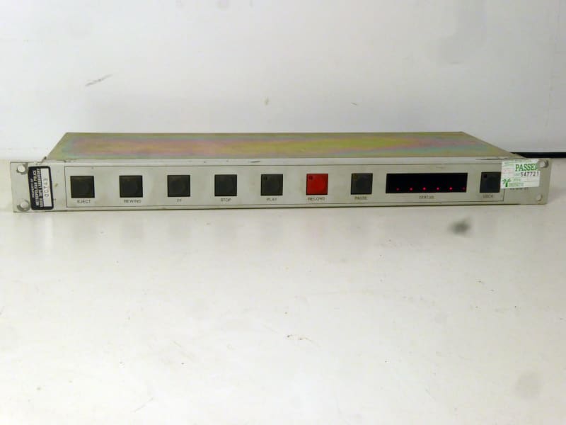 Practical slim white control panel for studio VCR