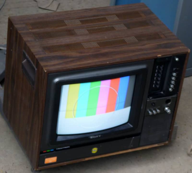 1970s practical Sony Trinitron TV in walnut effect