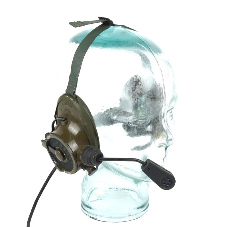 Period Khaki Military Headset With Mic