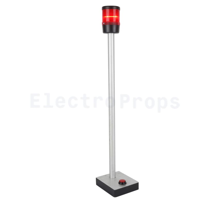 Red beacon light on pole (static)