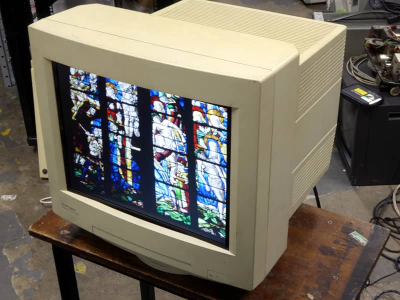 Fake CRT style monitor with inbuilt LCD/TFT flat screen