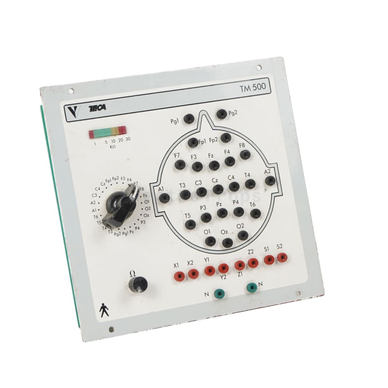 White technical control panel