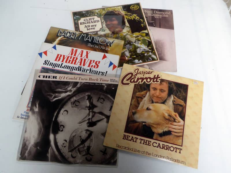 Large selection of totally mixed genre vinyl LPs/records