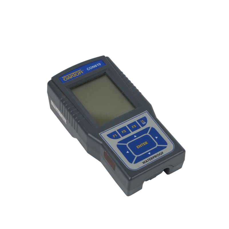Handheld gadget with LCD & radiating blue buttons
