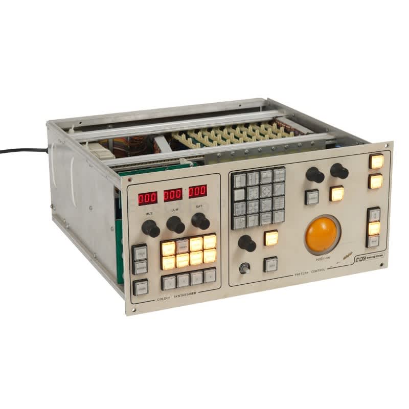 Practical technical control panels with illuminated buttons & yellow track balls