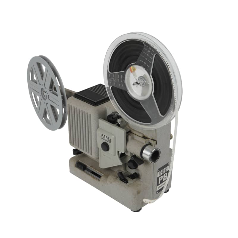 Period practical cine film projector