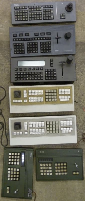 Example Selection of CCTV control desktop consoles