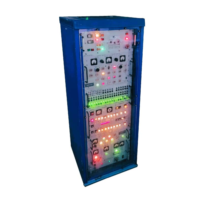Practical Navy Style Sever Rack With Buttons Switches & Dials In Blue Racking