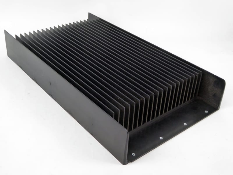 Huge black finned heat sink / cooler