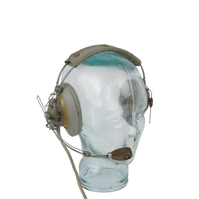 1960s-1970s Grey Period Military Style Headset