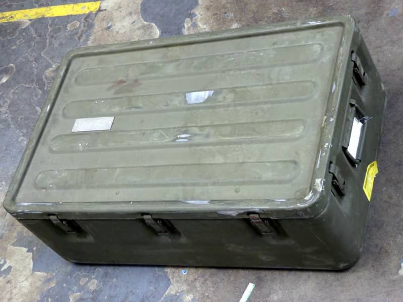 Khaki green military ribbed flight cases