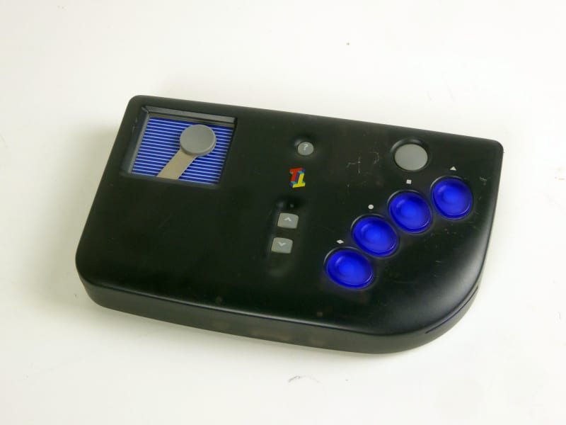 Oddball computer mouse/pointing device with sliding pad & blue buttons
