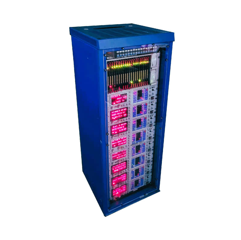 Practical Navy Style Server racks with red Digital Displays