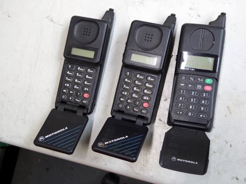 1989 Period Motorola Microtac mobile phones