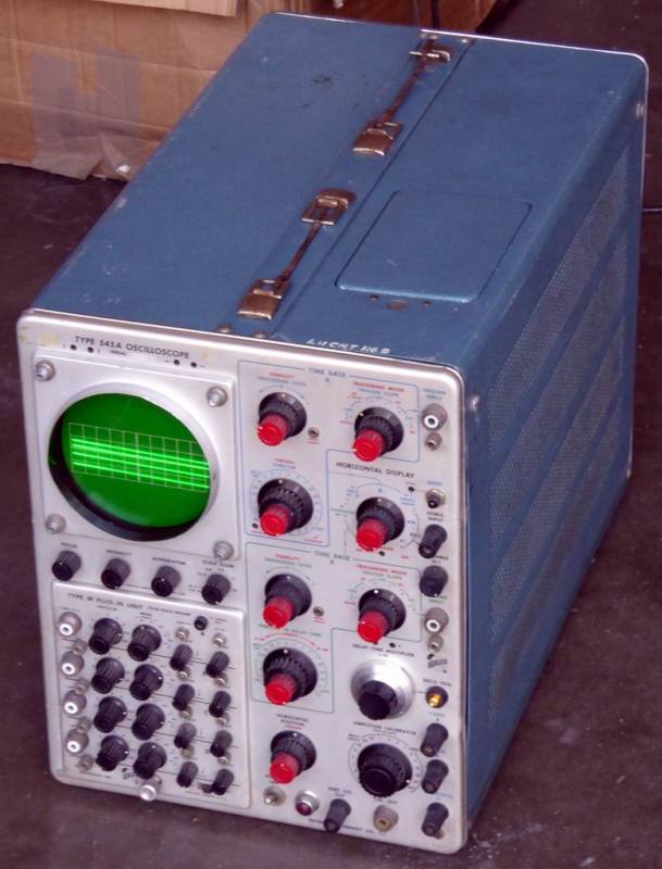 Practical 1955 Tektronix 545A laboratory oscilloscope on trolley