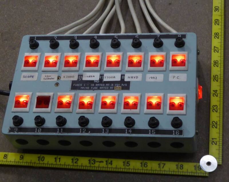 Fully practical illuminated rocker switch panel Electro Props Hire