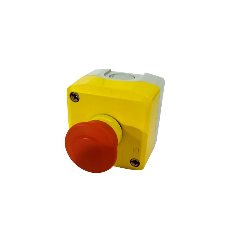 Yellow Emergency Stop Kill Switch Button Electro Props Hire