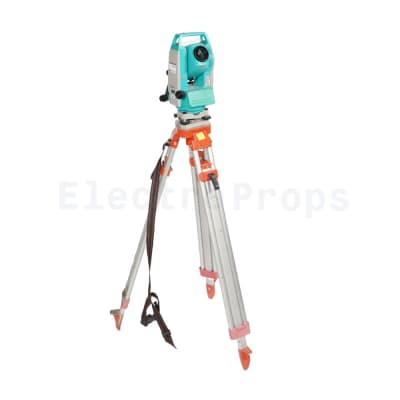 Modern practical surveyor's theodolite & tripod for measuring distances & height differences