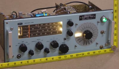 Practical 1960s/1970s marine radio with illuminated tuning scale & knobs