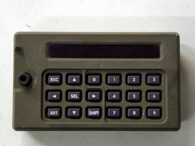 Keypads & display in drab military olive khaki colour